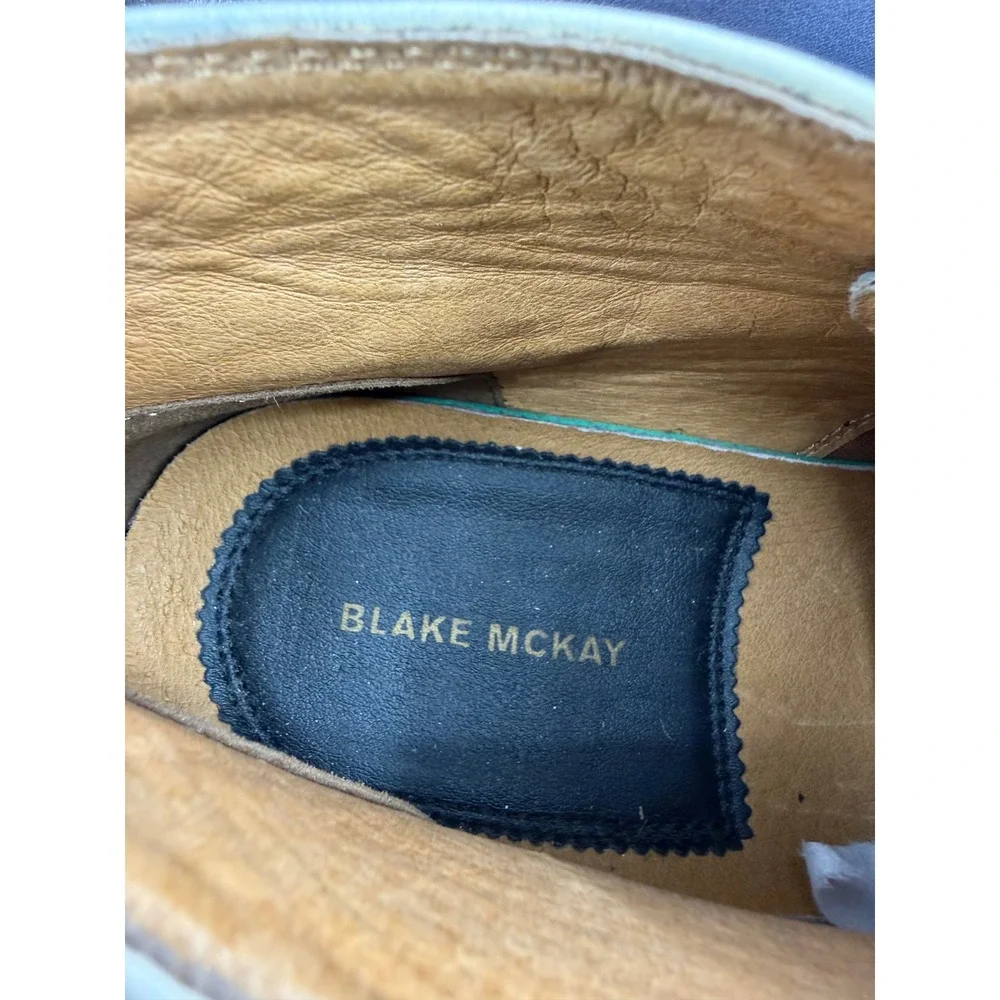 Blake‎ McKay Owens Chukka Boot Mens Size 8 Navy Blue Leather Mid Top Sneaker